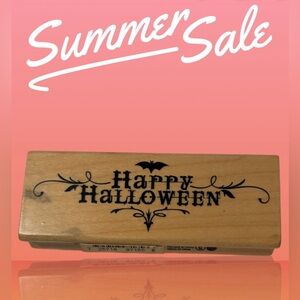 Happy Halloween Rubber Stamp